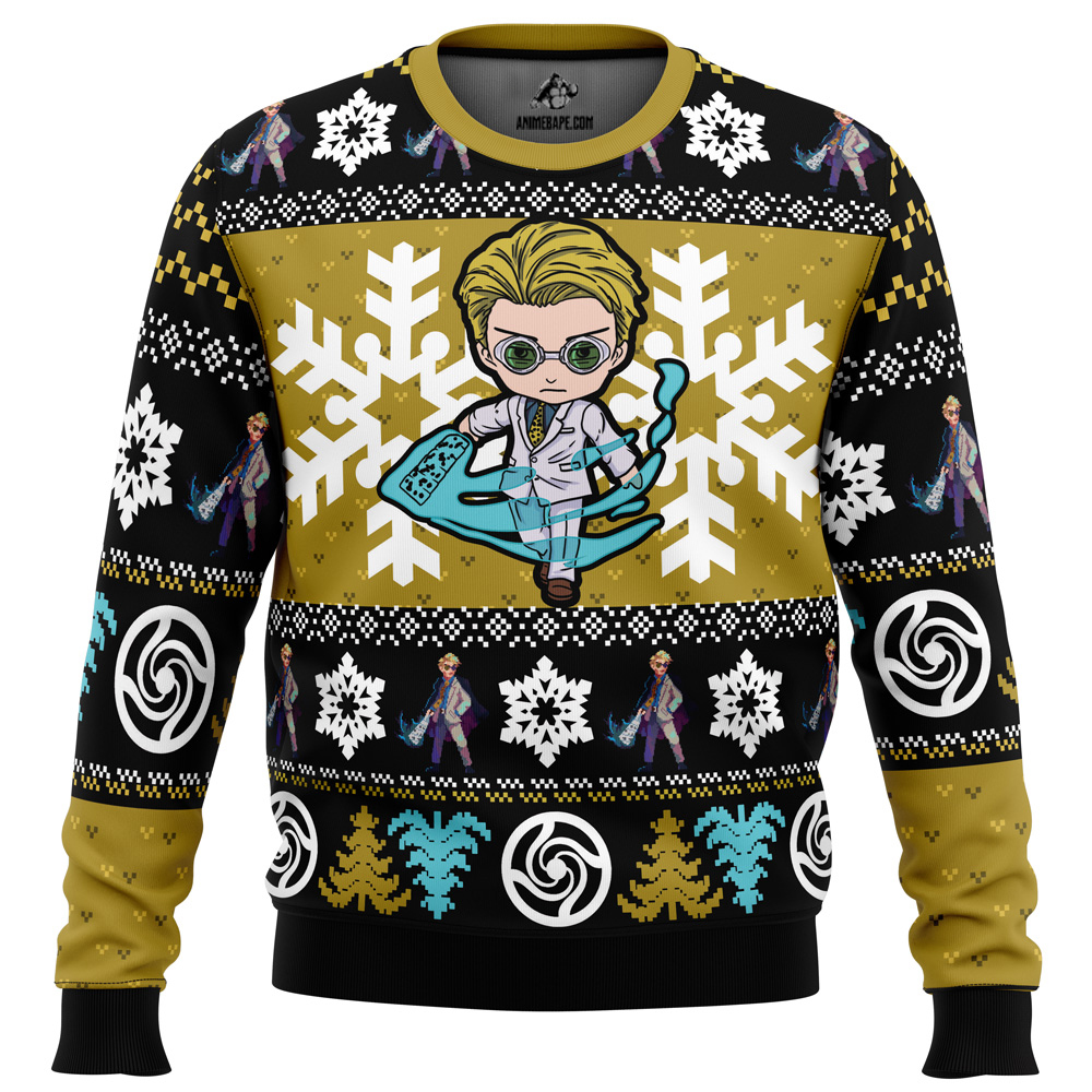 chibi-nanami-kento-jujutsu-kaisen-ugly-christmas-sweater-pmdug