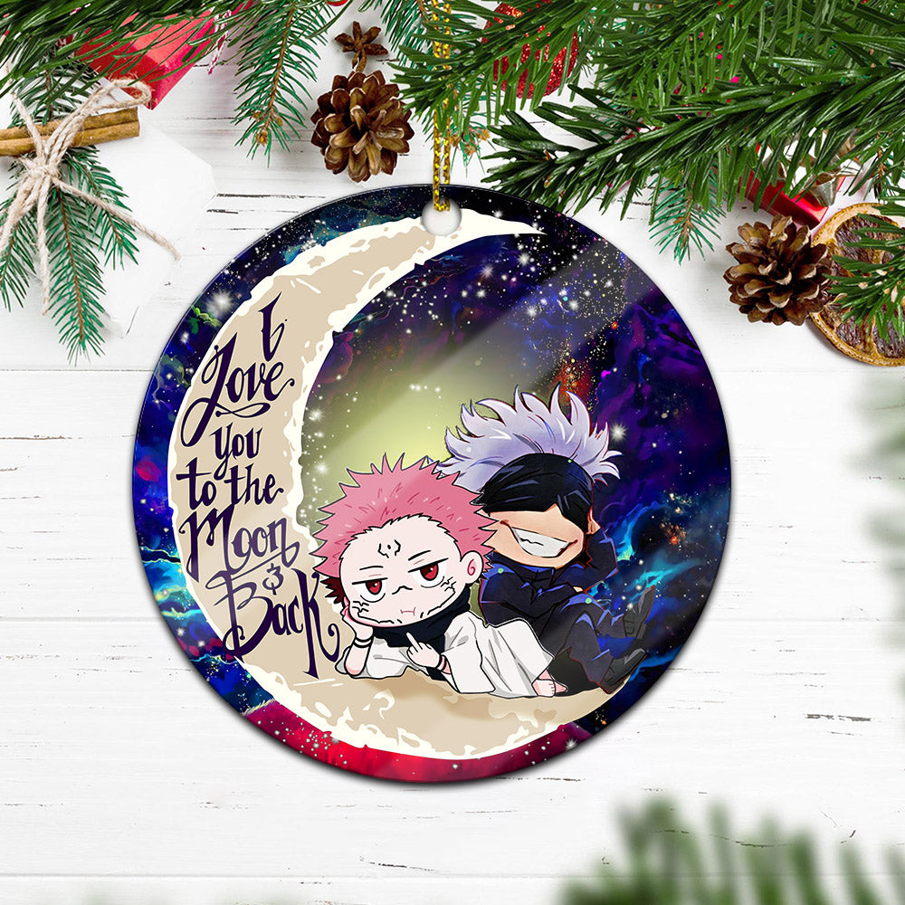 jujutsu kaisen gojo sakuna chibi love you to the moon galaxy mica circle ornament perfect gift for holiday 9pb5s - Jujutsu Kaisen Store